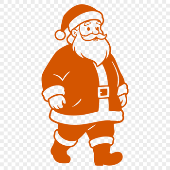 Jolly Old Man SVG Cut File An SVG design of a jolly old man with a beard and hat, commonly associated with the holiday season.