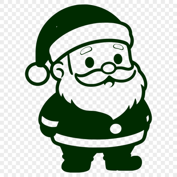 SVG illustration of Father Christmas Claus in traditional red coat and hat.