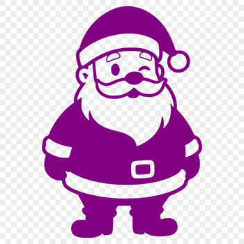 A festive illustration of Santa Claus in a traditional red suit, suitable for commercial or personal use as a cutting file.