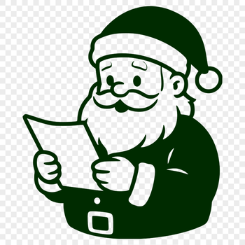An SVG icon representing the festive season's most iconic character.