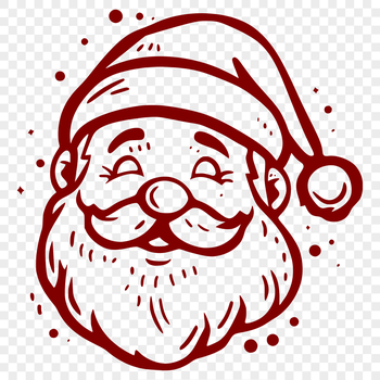 A 2D illustration of Father Christmas in traditional attire.