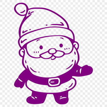 A standing figure of Santa Claus in full-body attire, suitable for holiday decorations.