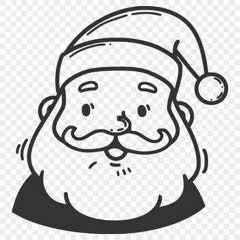 Illustrative depiction of Father Christmas in a festive holiday setting