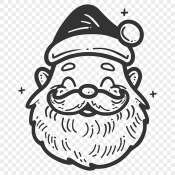 A digital illustration of Father Christmas wearing a red suit and hat.