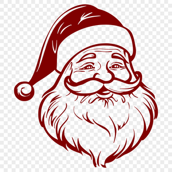A festive illustration of Father Christmas in traditional attire, suitable for holiday decorations and crafts.