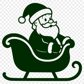 A jolly figure in a red suit with white trim, representing Father Christmas.