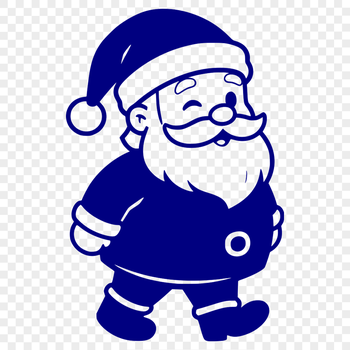 Vector illustration of a smiling Santa Claus in traditional Christmas attire.