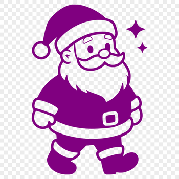 Holiday Icon SVG Vector Image Vector illustration of Santa Claus in a festive holiday setting