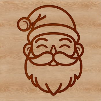 A vector illustration of Santa Claus in holiday attire, suitable for Christmas designs and crafts.