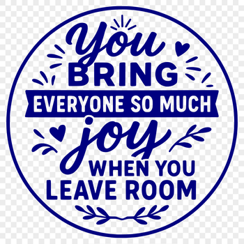 A humorous quote in a simple, modern font style.