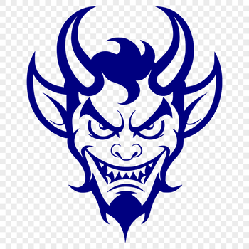 A dark illustration of the devil in a menacing pose.
