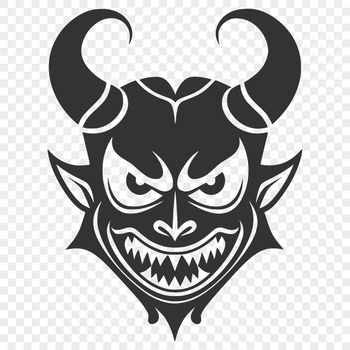 Illustrative representation of the devil in vector format.