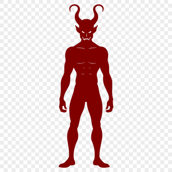 SVG illustration of the devil symbol, suitable for Halloween decorations and vector art designs.