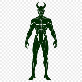 Symbolic representation of Satan in vector format.