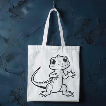 A graphic illustration of a lizard in vector format.