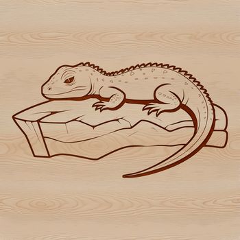 An SVG image of a reptile, suitable for cutting with a Cricut or laser cutter.