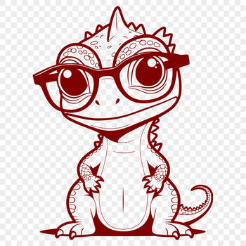 A digital illustration of a reptile lizard in a neutral pose.