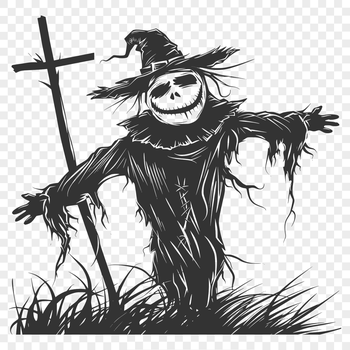 A stylized illustration of a full-bodied witch figure in the spirit of Halloween, ideal for crafting and decoration.