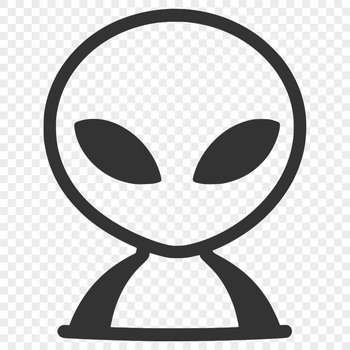 A futuristic alien character designed as a vector graphic, suitable for commercial or personal use.