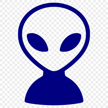 A sci-fi themed alien illustration designed as a vector graphic for cutting machines like Cricut.