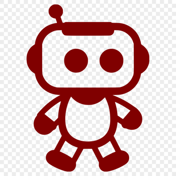 Robot design with clean lines and geometric shapes suitable for digital cutting.