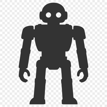 Robot silhouette in vector format suitable for cutting machines and laser engraving.