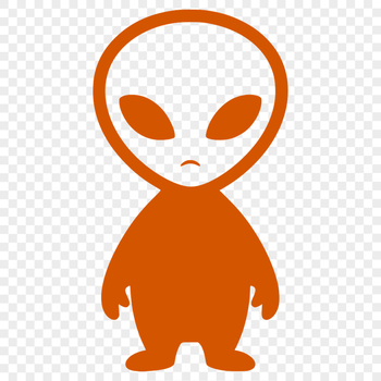Alien character created in vector art format for use in digital projects and print designs.