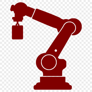 SVG vector art design featuring a futuristic robot silhouette.