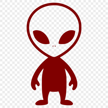 An extraterrestrial alien character in a sci-fi illustration designed as vector art for commercial or personal use.