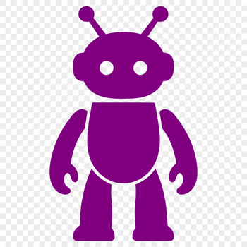 A stylized robot illustration created in vector format for commercial and personal use.