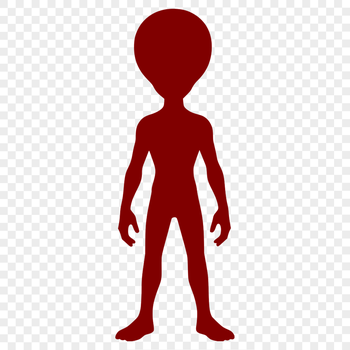 A stylized alien illustration in a vector format for commercial or personal use.