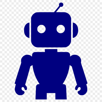A futuristic robot design in a single SVG file suitable for commercial use.