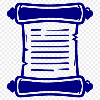 A digital vector illustration of a graduation scroll with diploma paper texture.