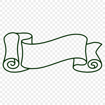 A simple digital illustration of a scroll, suitable for graphic design and creative projects.