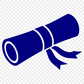 A paper scroll with a traditional graduation diploma design, suitable for cutting out with a Cricut or laser cutter.