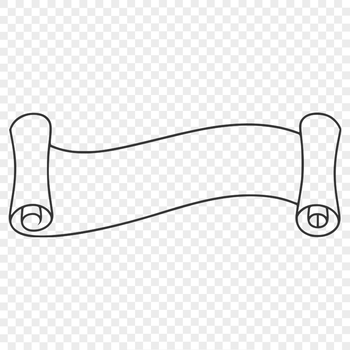 A simple illustration of an academic scroll with diploma details, suitable for vector art projects.