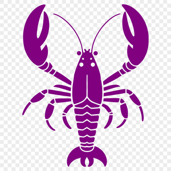 Illustrative representation of a lobster, a common sea creature, depicted in vector format for digital use.