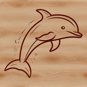 Dolphin illustration in vector format, suitable for various applications.