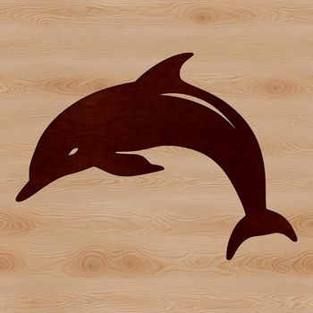 Dolphin illustration with realistic details and bold lines, ideal for vector art projects.