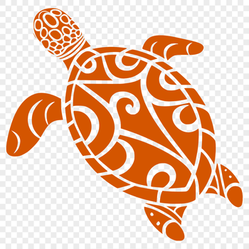 A high-quality vector graphic representation of a full-body sea turtle design.