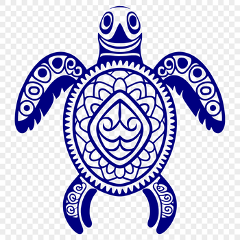 A detailed illustration of a sea turtle in full body pose, suitable for various design applications.