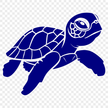 A detailed illustration of a sea turtle in full body pose, suitable for vector art and design projects.