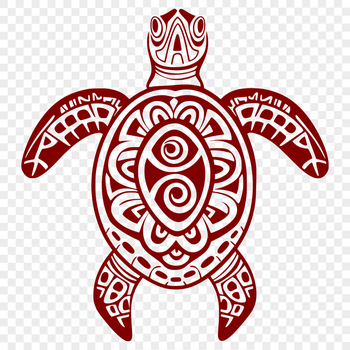 Artistic Sea Turtle Stencil