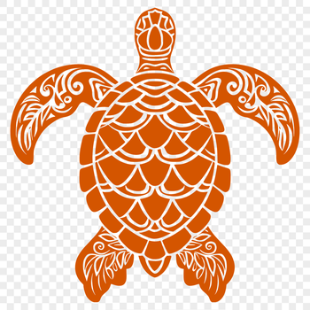 A full-body illustration of a sea turtle in various poses, suitable for vector graphics design.
