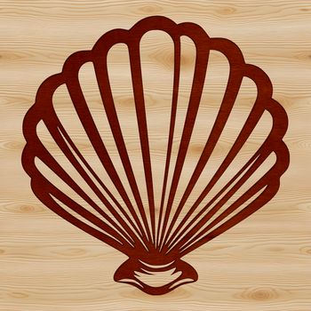 An SVG vector graphic of a stylized seashell, perfect for use in digital art and cutting machine projects.