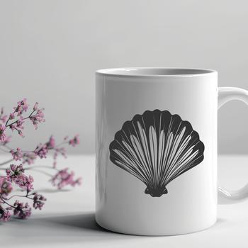 Illustrative vector art of a seashell, ideal for use in digital designs.