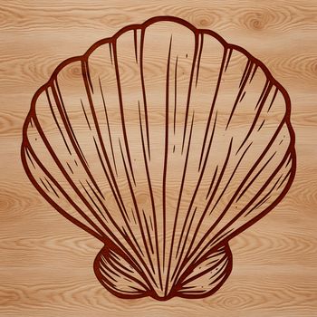A digital representation of a seashell, ideal for seaside-themed projects.