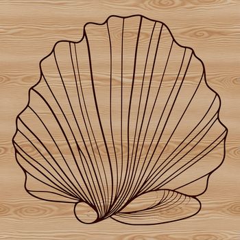 A vector graphic representation of a seashell, ideal for crafting and DIY activities.