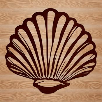 A 3D illustration of a seashell in vector format, suitable for various design applications.