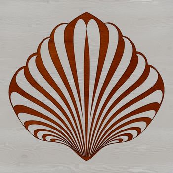 A vector graphic representation of a seashell, ideal for use in digital art projects and crafts.